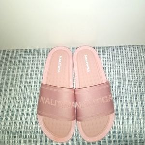 Nautica Soft Pink Slides as 10